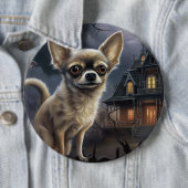 Chihuahua Halloween Beängstigend Button (Beispiel)