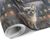 Chihuahua Halloween Beängstigend Geschenkpapier (Rolleneckpunkt)