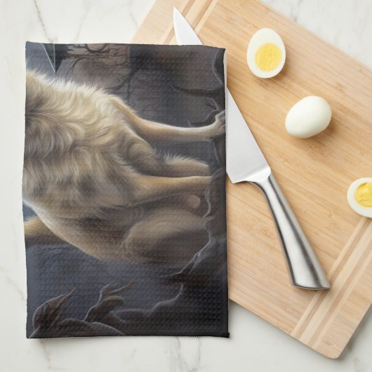 Chihuahua Halloween Beängstigend Geschirrtuch (Viertel Falte)