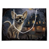 Chihuahua Halloween Beängstigend Große Geschenktüte (Vorderseite)