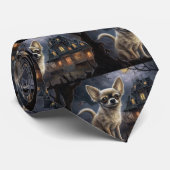 Chihuahua Halloween Beängstigend Krawatte (Gerollt)