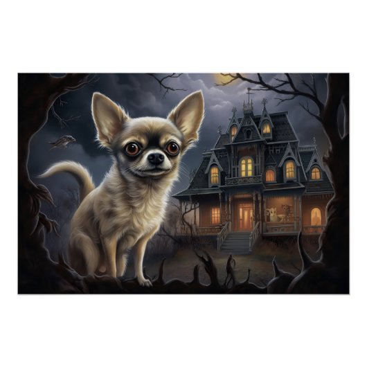 Chihuahua Halloween Beängstigend Poster (Vorderseite)