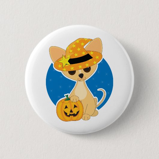 Chihuahua Halloween Button (Vorderseite)