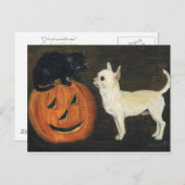 "Chihuahua Halloween" Kunstreproduktion Postkarte (Vorne/Hinten)