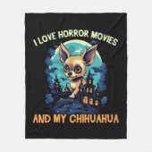 Chihuahua Halloween Puppy Trick oder Treat Dog Lov Fleecedecke (Vorderseite)