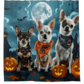 Chihuahua Halloween Spooky Duschvorhang (Vorderseite)