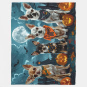 Chihuahua Halloween Spooky Fleecedecke (Vorderseite)