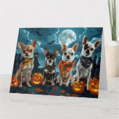 Chihuahua Halloween Spooky Karte (Vorderseite)