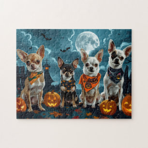 Chihuahua Halloween Spooky Puzzle