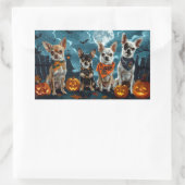 Chihuahua Halloween Spooky Rechteckiger Aufkleber (Tasche)
