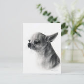 Chihuahua-Handgemälde Postkarte (Stehend Vorderseite)