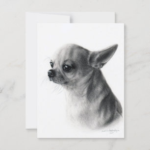 Chihuahua-Handgemälde Postkarte