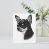 Chihuahua Handgemälde Postkarte (Stehend Vorderseite)