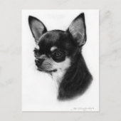 Chihuahua Handgemälde Postkarte (Vorderseite)