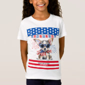 Chihuahua Happy 4th July America Patriotic USA T-Shirt (Vorderseite)