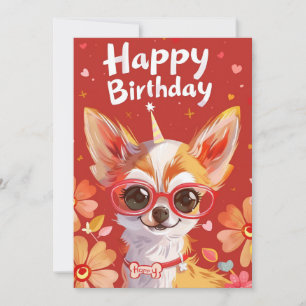 Chihuahua Happy Birthday Feiertagskarte