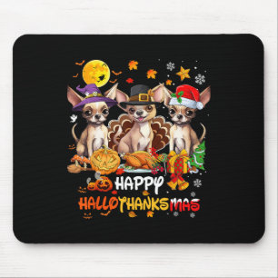 Chihuahua Happy Halloween Erntedank Merry C Mousepad