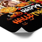 Chihuahua Happy Halloween Erntedank Merry C Poster (Ecke)