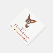 Chihuahua Happy Thanksgiving Paper Napkins Serviette (Ecke)