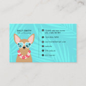 Chihuahua Hawaiian 3,5" x 2,0" Business Card Visitenkarte (Vorderseite)
