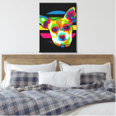 Chihuahua Head_Dog Lover Leinwanddruck (Insitu (Schlafzimmer))