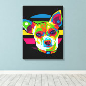 Chihuahua Head_Dog Lover Leinwanddruck (Insitu (Holzboden))