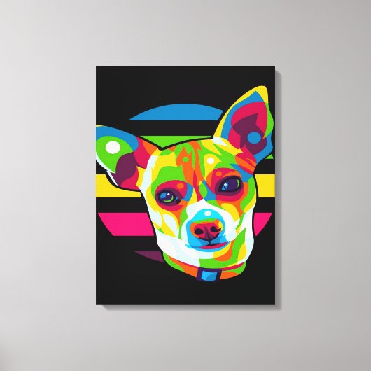 Chihuahua Head_Dog Lover Leinwanddruck (Vorderseite)
