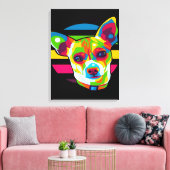 Chihuahua Head_Dog Lover Leinwanddruck (Insitu (Wohnzimmer))