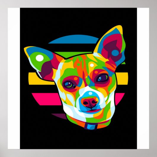 Chihuahua Head_Dog Lover Poster (Vorne)