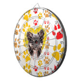 Chihuahua Heart Paw Prints Dartscheibe (Vorderseite rechts)