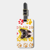 Chihuahua Heart Paw Prints Gepäckanhänger (Vorderseite vertikal)