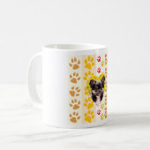 Chihuahua Heart Paw Prints Kaffeetasse (Vorderseite Links)