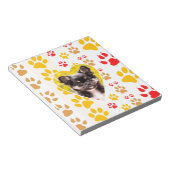 Chihuahua Heart Paw Prints Notizblock (angewinkelt)