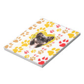 Chihuahua Heart Paw Prints Notizblock (Rotiert)
