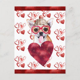 Chihuahua Hearts Dog Lover Valentine Geschenk Feiertagspostkarte