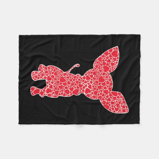 Chihuahua Hearts Dog Puppy Lover Fleecedecke (Vorderseite (Horizontal))