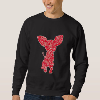 Chihuahua Hearts Valentinstag Dog Pup Lover Sweatshirt