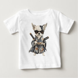 Chihuahua Helden – Wasserfarbe Hund HANDZEICHNUNG  Baby T-shirt