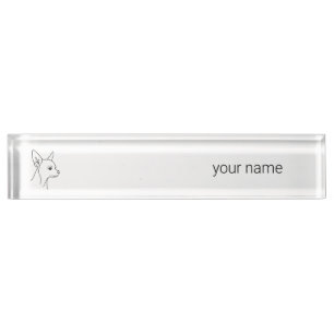 Chihuahua   Heritage Minimalist Schreibtisch Name Namensplakette