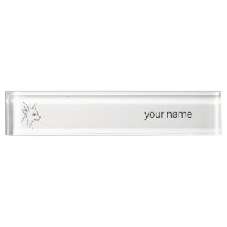 Chihuahua | Heritage Minimalist Schreibtisch Name Namensplakette