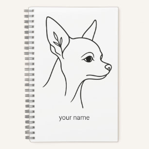 Chihuahua   Heritage Minimalist Signature Persönli Notizblock
