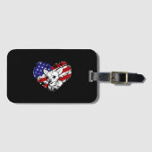 Chihuahua-Herz Gepäckanhänger (Vorderseite (Horizontal))