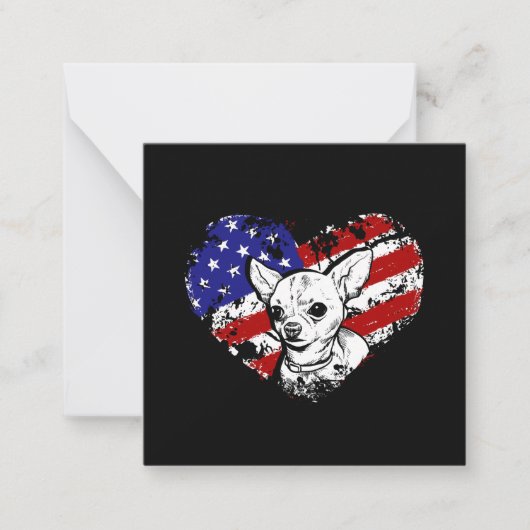 Chihuahua-Herz Mitteilungskarte (Vorderseite)