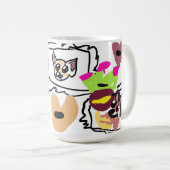 Chihuahua-Herzen Kaffeetasse (VorderseiteRechts)