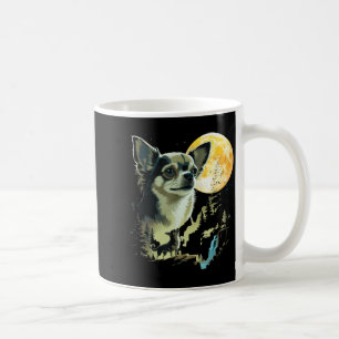 Chihuahua heult den Mond lustiger Meme Kaffeetasse