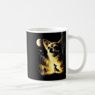 Chihuahua heult zum Mond vintage 90er lustig do Kaffeetasse