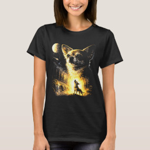 Chihuahua heult zum Mond Vintage 90er lustig do T-Shirt