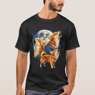 Chihuahua heult zum Mond vintage lustig drei T-Shirt