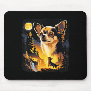 Chihuahua heult zum Mond vintage lustigChihuah Mousepad