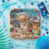 Chihuahua Holiday Baking: Feierliche Weihnachten Pappteller (Party)